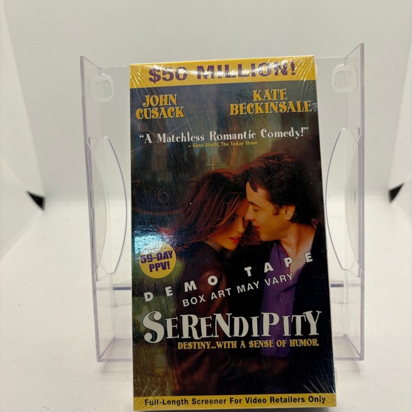 Serendipity VHS Movie Tape John Cusack Kate Beckinsale Demo Screener Sealed Rare - Picture 1 of 3